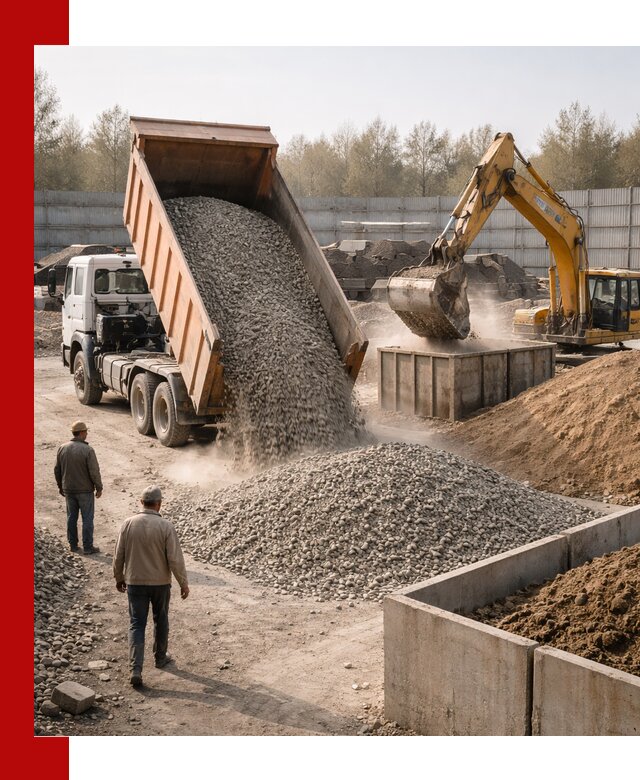 Доставка нерудных материалов с погрузкой и разгрузкой в Троицке