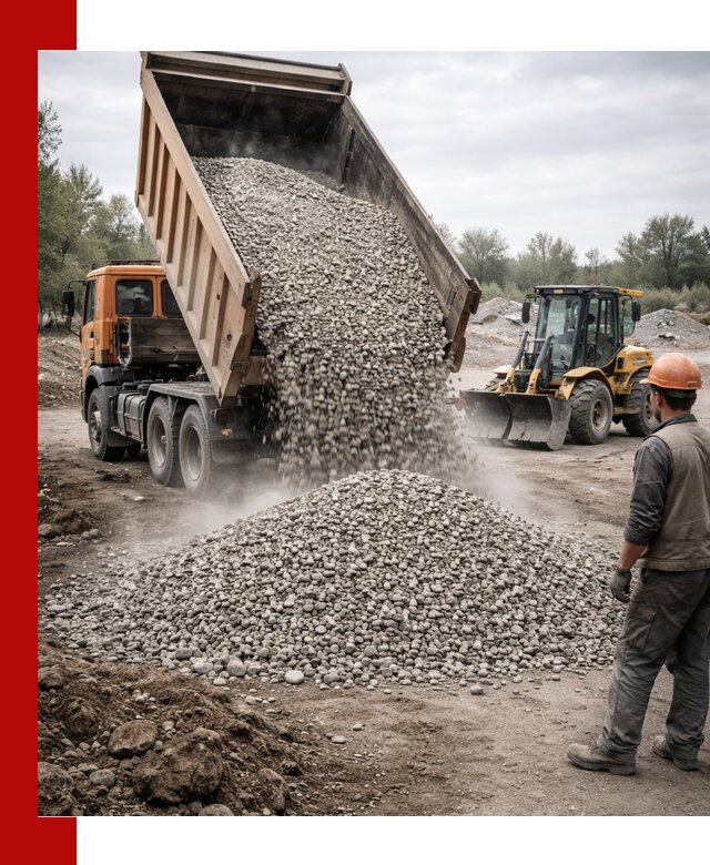 Доставка щебня в Троицке крупными и мелкими фракциями