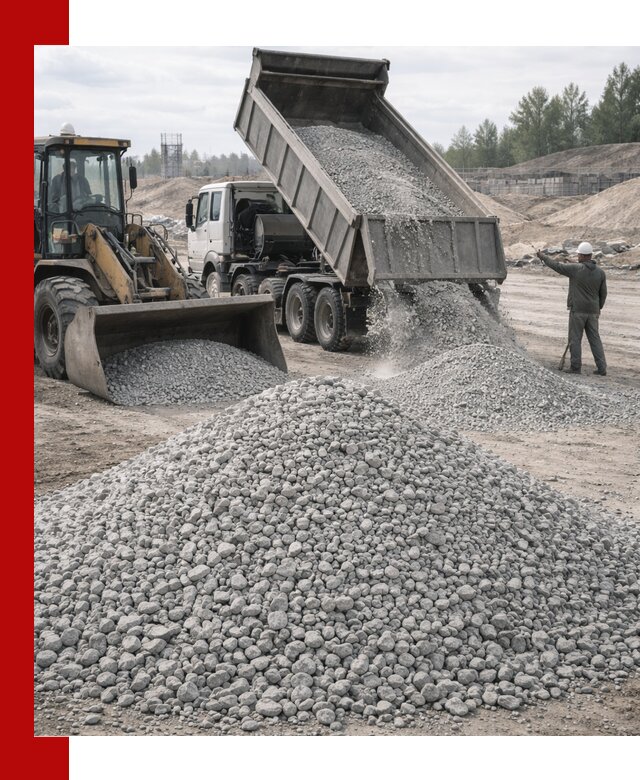 Доставка известнякового щебня фр. 5–20 в Троицке