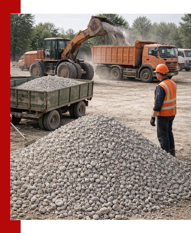 Доставка известнякового щебня фракция 20–40 в Троицке