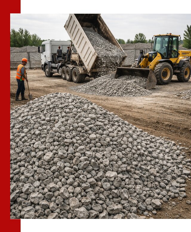 Доставка бетонного щебня фракции 40-70 в Троицке