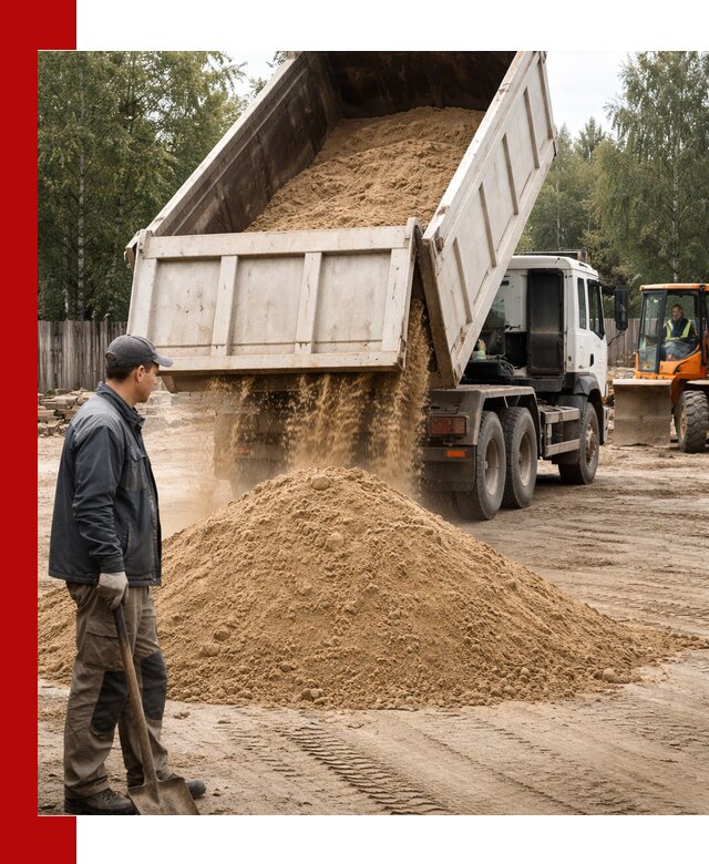 Доставка и продажа песка с разгрузкой в Троицке