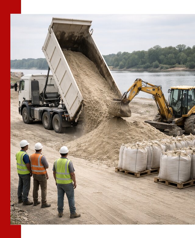 Доставка речного песка в Троицке самосвалами и погрузкой