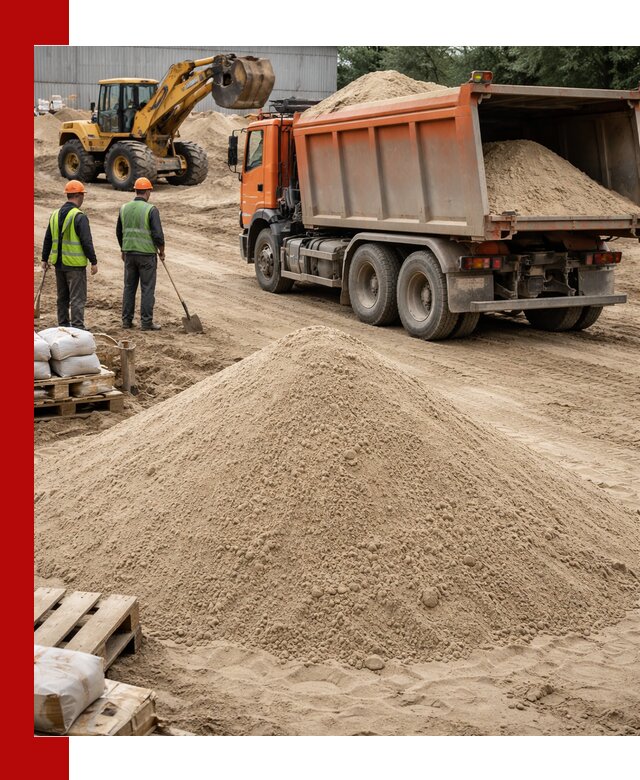 Доставка и продажа мытого речного песка в Троицке