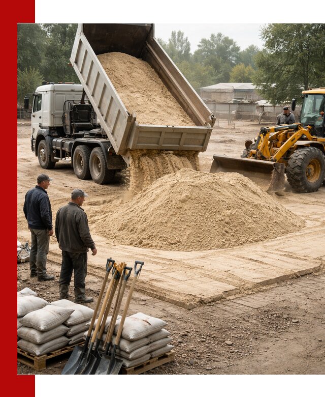 Доставка мытого песка в Троицке с самосвалами по выгодной цене