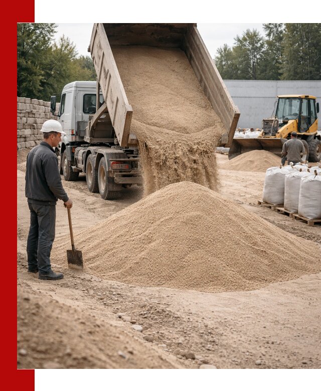 Кварцевый песок фракция 0–3 мм с доставкой в Троицке