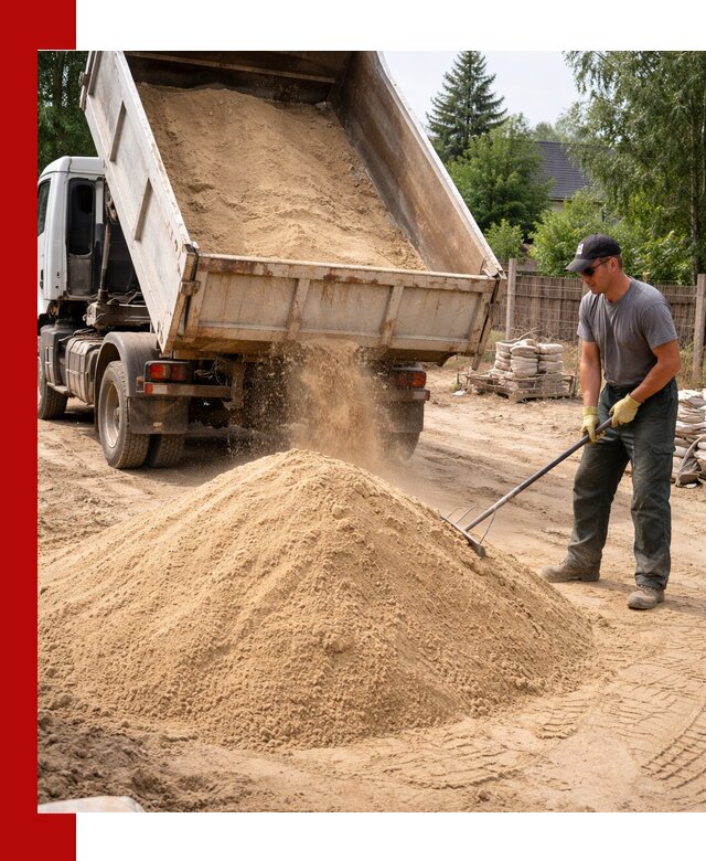 Доставка сухого песка самосвалами в Троицке