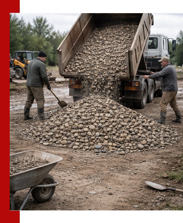 Доставка гальки речной оптом и в розницу в Троицке