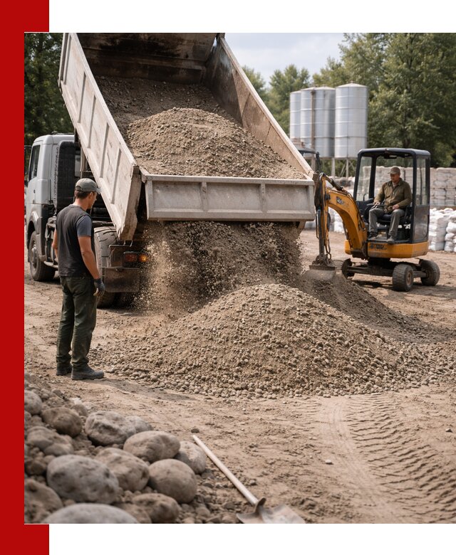 Доставка ПГС С3 в Троицке самосвалами и миксерами