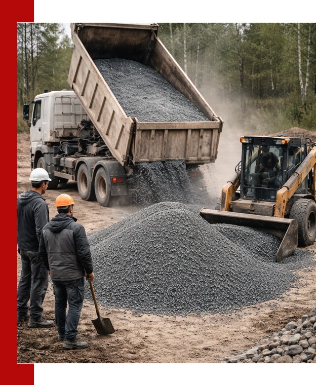 Гранитный отсев 0-5 с доставкой и разгрузкой в Троицке