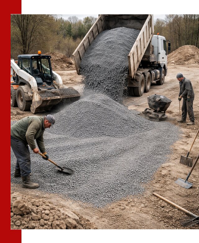 Отсев для подсыпки в Троицке — доставка и подсыпка на участок