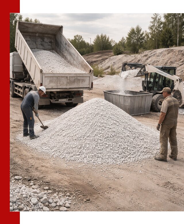 Доставка и продажа белой мраморной крошки в Троицке