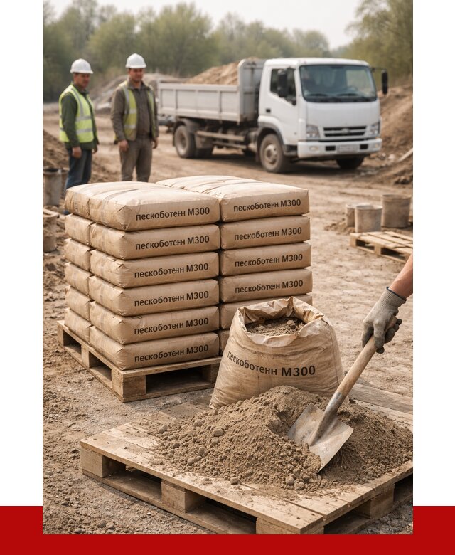 Пескобетон М300 в Троицке с доставкой от 4795 р. за куб | ПРОНЕРУДТрц