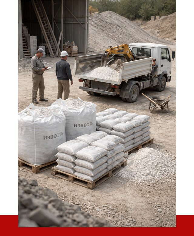Известь строительная в Троицке с доставкой от 4331 р. | ПРОНЕРУДТрц