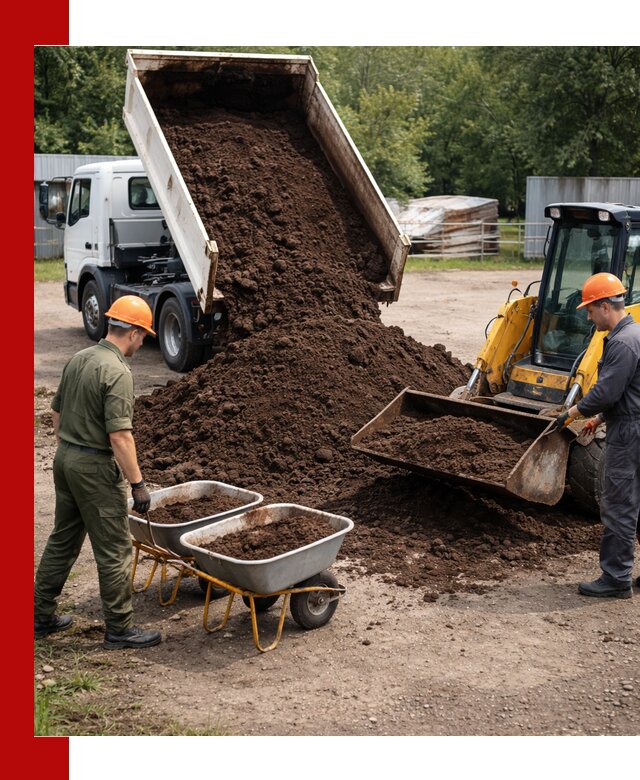 Доставка торфо-земляной смеси в Троицке для огорода и ландшафта