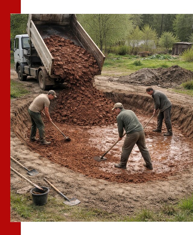 Купить качественную глину для пруда в Троицке