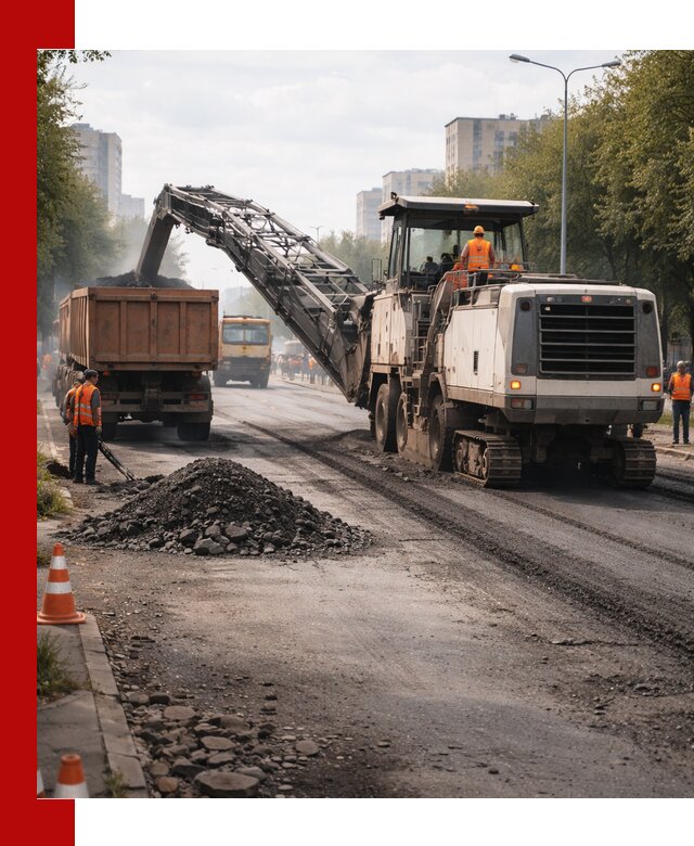 Фрезерованный асфальт в Троицке — удаление и вывоз старого покрытия