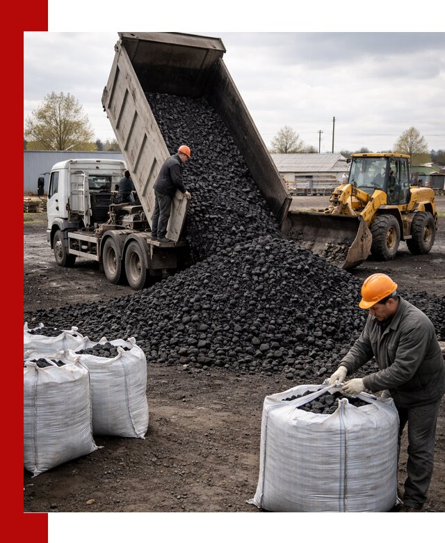 Доставка каменного угля в Троицке оптом и в розницу