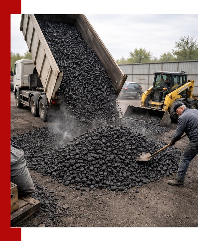 Доставка угля орех в Троицке оптом и в розницу