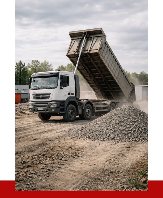 Доставка самосвалом 40 кубов в Троицке от 9280 р. | ПРОНЕРУДТрц