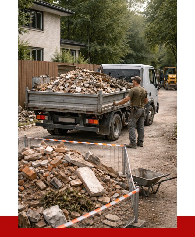 Вывоз строительного мусора с погрузкой в Троицке от 7733 р | ПРОНЕРУДТрц