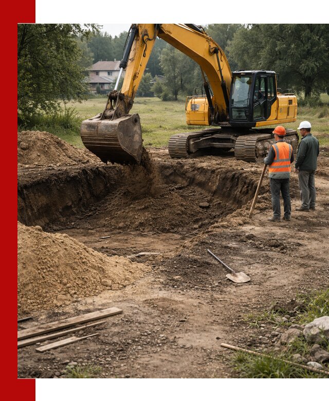 Рытье котлована под фундамент в Троицке (быстро и недорого)