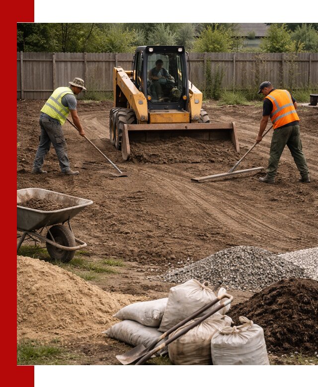 Выравнивание участка под строительство и благоустройство в Троицке