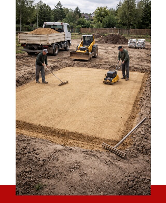 Устройство песчаной подушки в Троицке от 4640 р. ПРОНЕРУДТрц