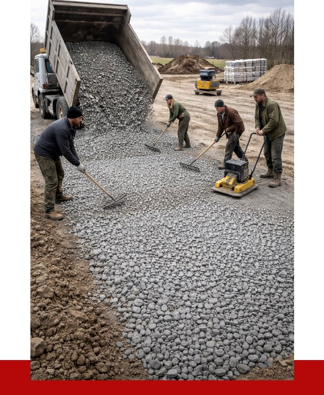 Устройство щебеночной подушки в Троицке от 4640 р. ПРОНЕРУДТрц