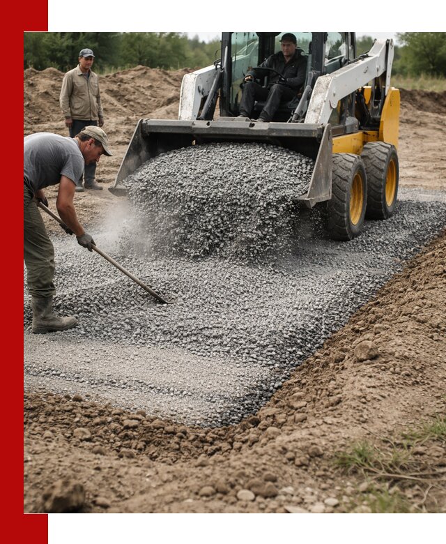 Устройство щебеночной подушки в Троицке для дорог и фундаментов